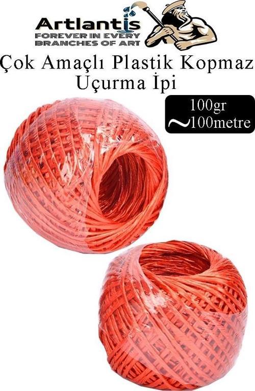 Çok Amaçlı Plastik Kopmaz Uçurtma İpi Çamaşır İpi 2 Adet Renkli 100 Metre Naylon İp Çırpı İpi Çizim İnşaat Duvar İpi