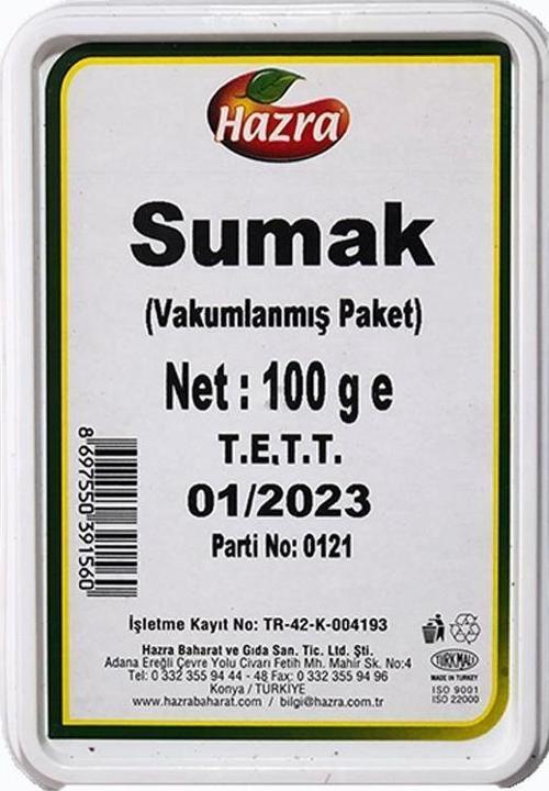 Hazra Sumak 100 g e Vakumlanmış Paket