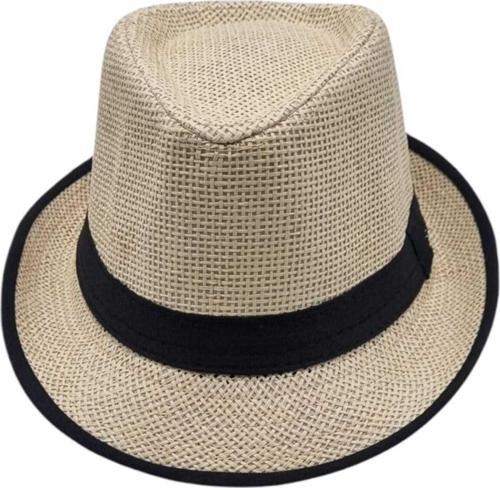 Unisex Çocuk 13 17 Yaş Hasır Fötr Şapka Bej