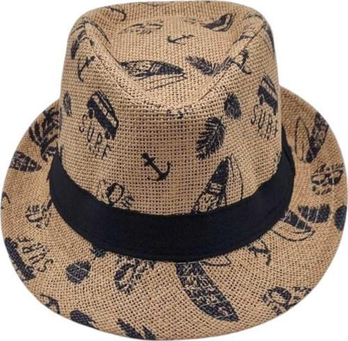 Unisex Çocuk 8  12 Yaş Hasır Fötr Şapka Camel