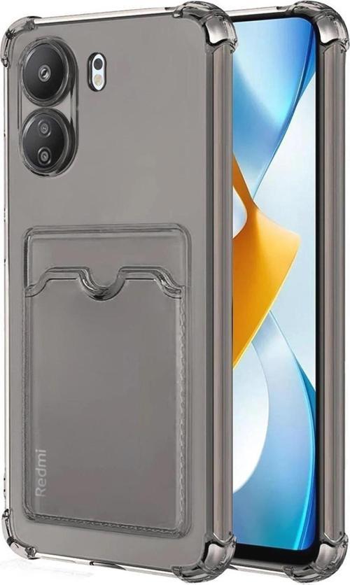 Xiaomi Redmi 13C Uyumlu Kartlı Şeffaf Silikon Kılıf 