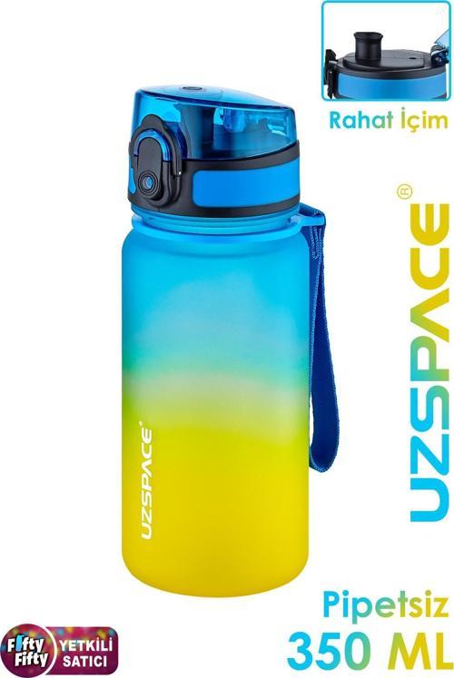 350 ML Pipetsiz Çift Renk Softtouch Tritan Çocuk Su Matarası -FFCOL350MLUZS