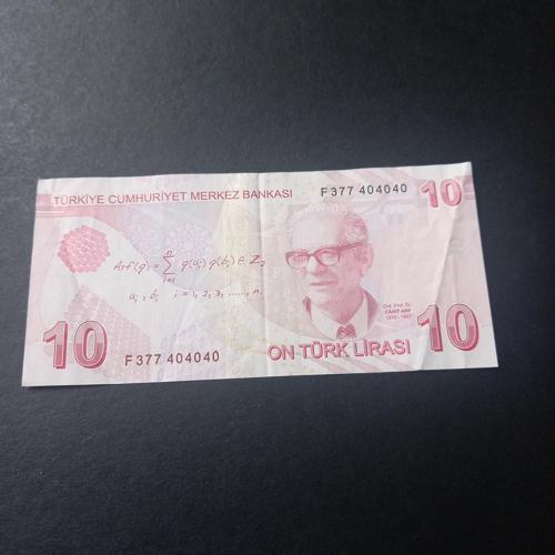 39963680c0f4254a15 9.Emisyon 10Türk Lirası Güzel Numara F377 404040