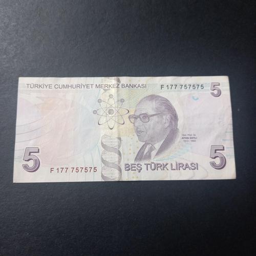 39963680c0f48b0e5f 9.Emisyon 5Türk Lirası Güzel Numara F177 757575
