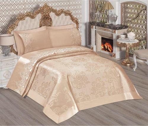 Bizhometekstil Çift Kişilik Fransız Güpürlü Prestij Sultan Pike Takımı