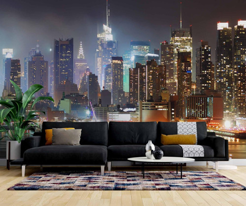 Gece New York Manzarası Duvar Kağıdı