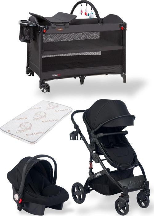 Unisex Bebek Seti - Truva Travel Bebek Arabası & Anne Yanı Park Beşik & Puset & Yatak