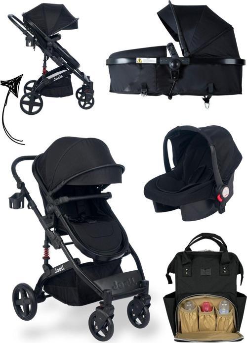 4'Lü Set Truva Travel Sistem Bebek Arabası / Puset / Bebek Bakım Çantası / Yağmurluk