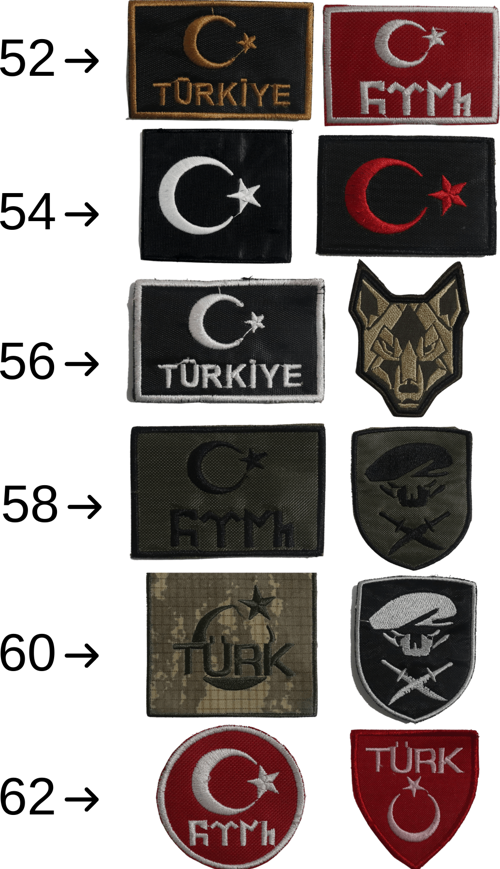 Cırtlı Askeri Patch/Peç (Yama) - Arma Modelleri - 2 tane-60