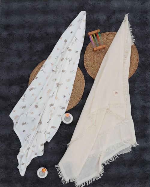 2’Li Bebek Battaniye Seti – %100 Pamuk & Organik
