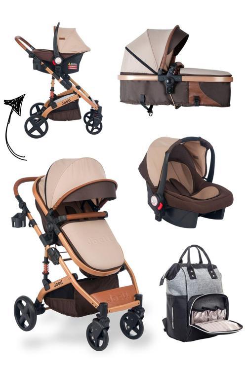 4'Lü Set Truva Travel Sistem Bebek Arabası / Puset / Bebek Bakım Çantası / Yağmurluk