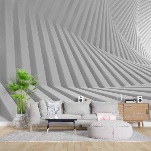 3 Boyutlu Geometrik Derinlik Duvar Kağıdı Baskı