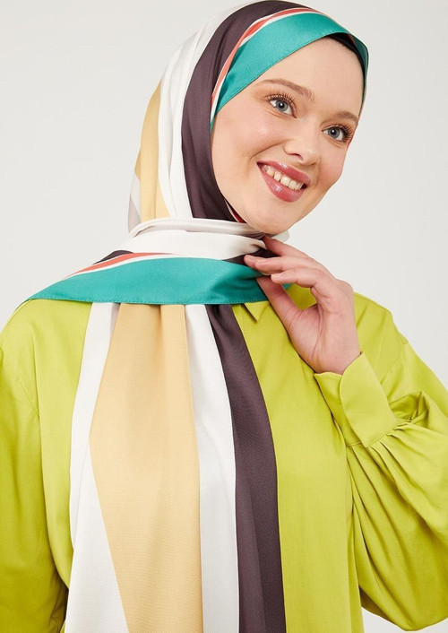Benetton Soyut Desen Angel Şal