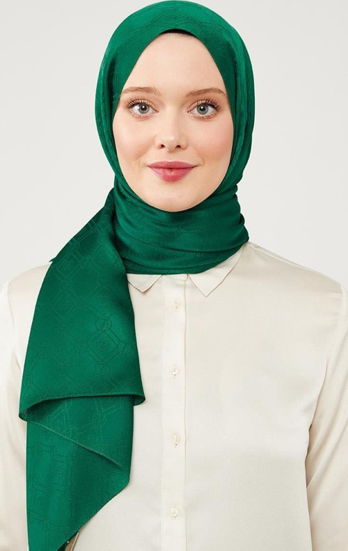 Zümrüt Levidor Baskılı Jakarlı Elegance Şal