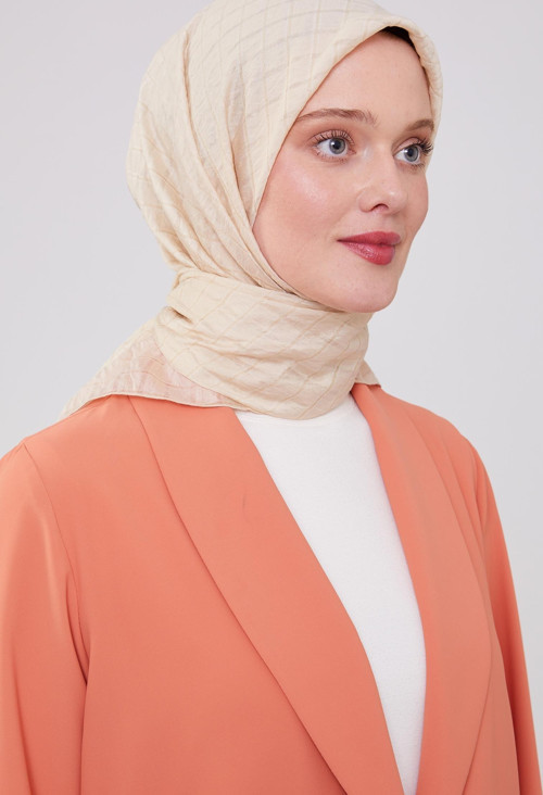 Ekru Lux Şifon Şal