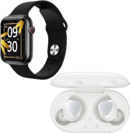 Samsung Uyumlu Galaxy Buds+ Beyaz Bluetooth Kulaklık M26 Plus Smart Watch 6 Siyah Akıllı Saat
