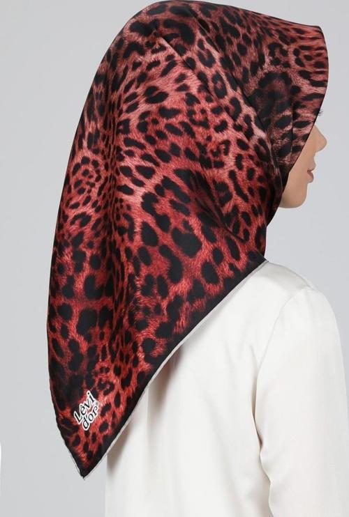 Kırmızı Twill İpek Eşarp