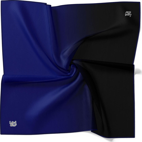 Lacivert Geçişli Twill İpek Eşarp