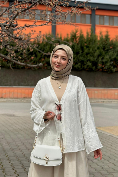 Fıstık Yeşili Çift Taraflı Twill İpek Eşarp