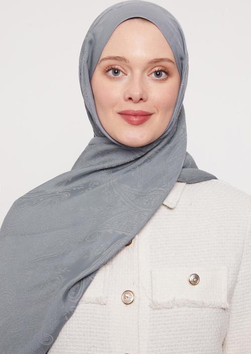 Gri Hint Desen Grazia Şal