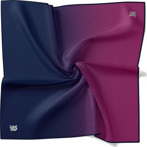 Mor Geçişli Twill İpek Eşarp