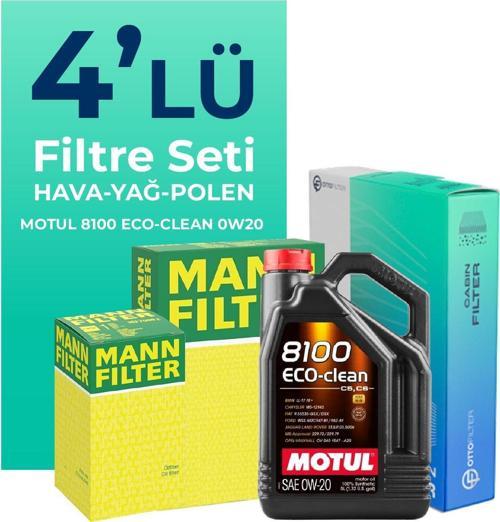 MANN BMW 4.20 Benzinli Filtre Bakım Seti Motul Motor Yağlı (2020-2024) 4 Lü