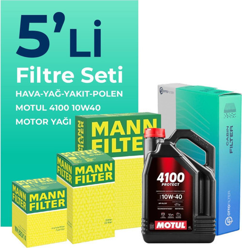 MANN Jeep Grand Cherokee 3.1 Dizel Filtre Bakım Seti Motul Motor Yağlı (1999-2002) 5 Li