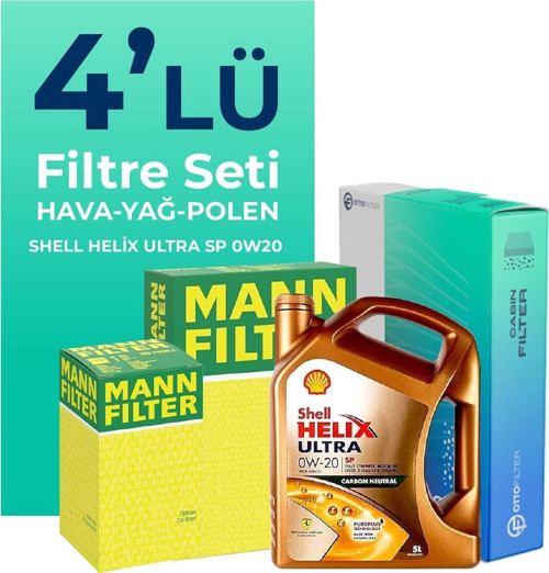 MANN Seat Leon 1.5 TSi Filtre Bakım Seti Shell Motor Yağlı (2018-2022) 4 Lü