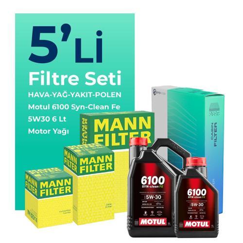MANN Subaru Forester 2.0 Dizel Filtre Bakım Seti Motul Motor Yağlı (2008-2013) 5 Li