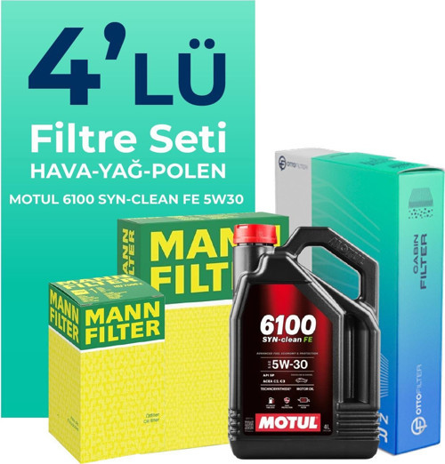MANN Subaru Forester 2.0 Filtre Bakım Seti Motul Motor Yağlı (2008-2013) 4 Lü