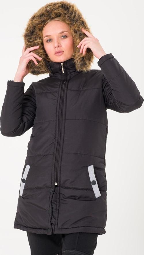 Kışlık Kürk Yaka Şişme Kadın Mont