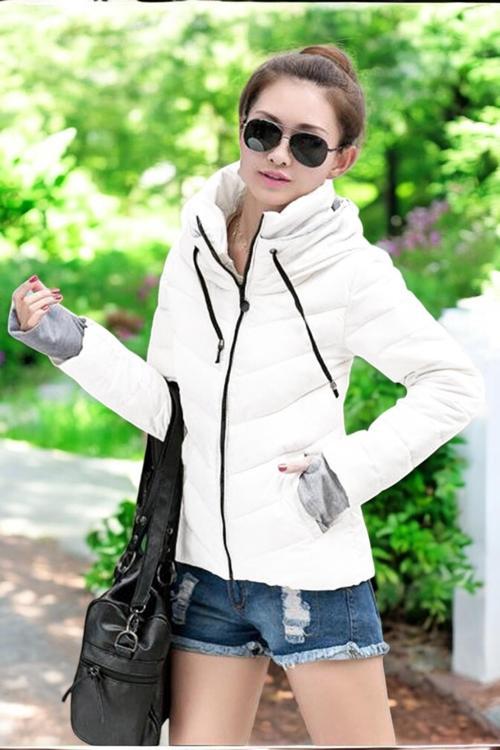 Kışlık Su Geçirmez Şık Kısa Şişme Kadın Mont