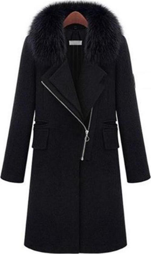 Kürk Yaka Kadın Kaban