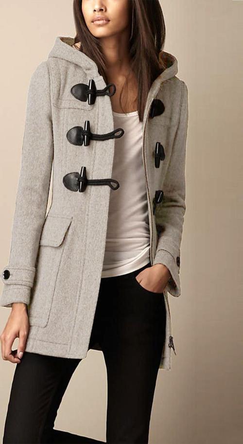 Tasarım Günlük Kışlık Kaşmir Kaşe Kaban