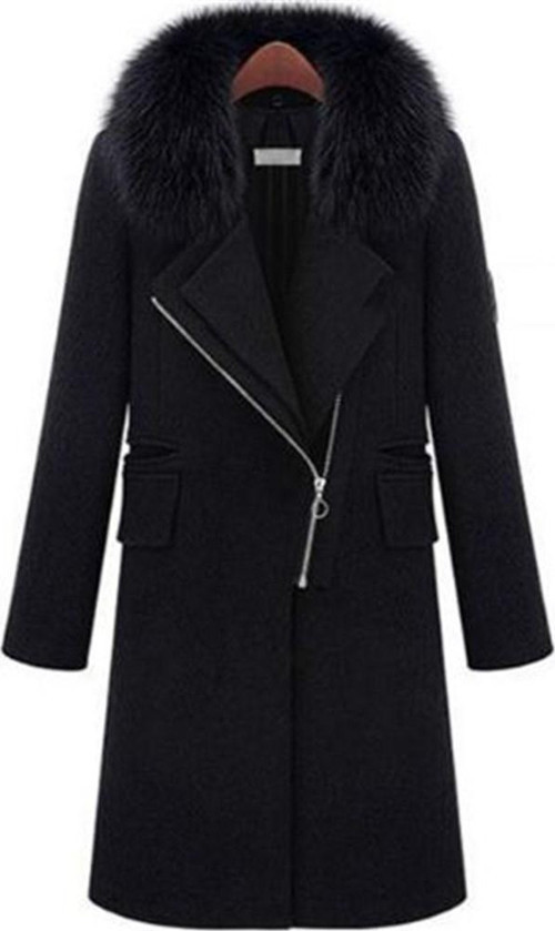 Kürk Yaka Kadın Kaban