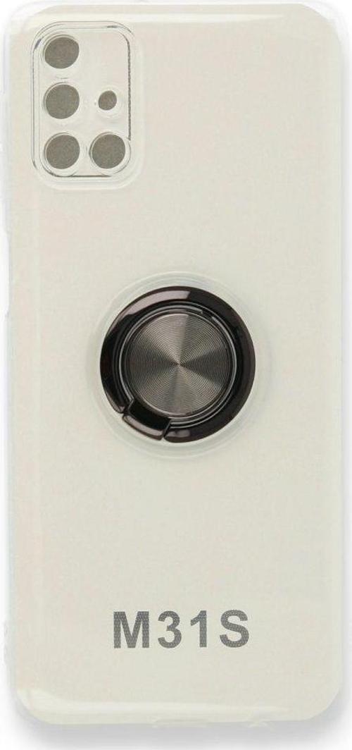 Samsung Galaxy M31S Kılıf Gros Yüzüklü Silikon - Siyah