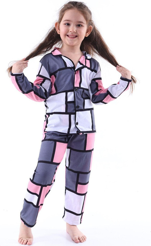 Baskılı Kız Çocuk Pijama Takımı