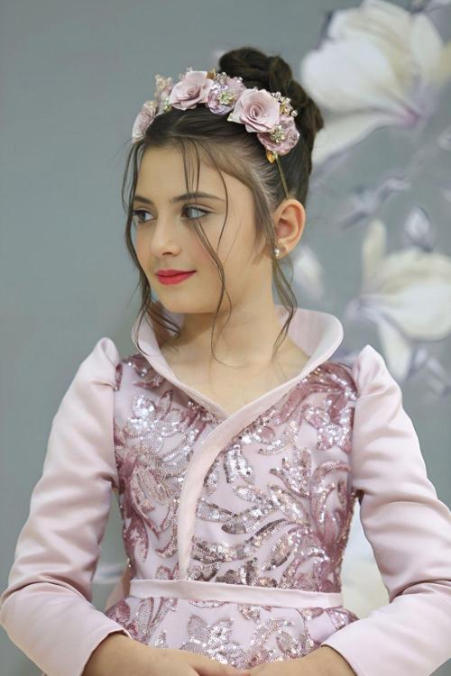 Hakim Yaka Fiyonklu Kız Abiye