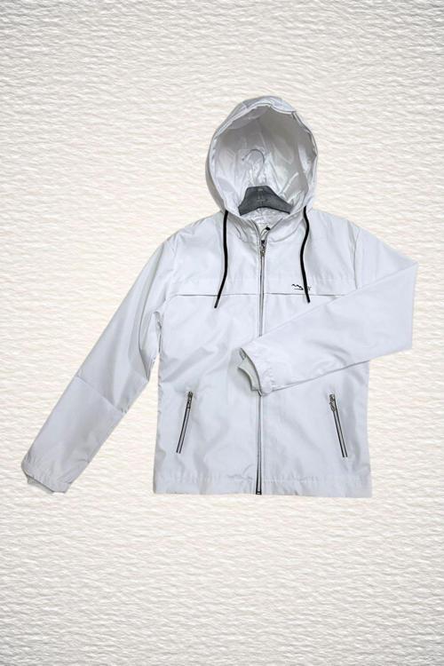 Unisex Koldan Manşetli Kapüşonlu Kız Çocuk Yağmurluk