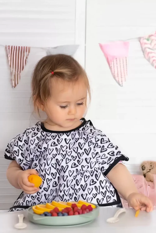 Heart Kolsuz Sıvı Geçirmez Aktivite Ve Mama Önlüğü 6-24 Ay