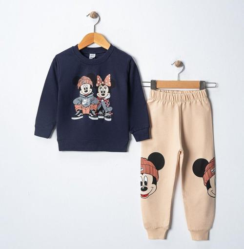 Mickey Mause Baskılı Sweatshirt Eşofman Takımı