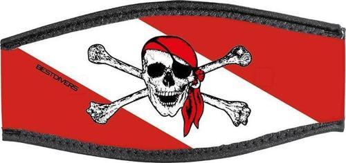 BESTDIVERS Maske Arkalığı JOLLY ROGER Neopren, Velkrolu