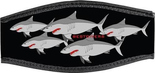 BESTDIVERS Maske Arkalığı SHARK Neopren, Velkrolu
