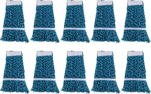 Yedek Dar Islak Mop Püskül Paspas Başlığı - 17 Cm. - 450 Gr.. - Mavi - 10 Adet