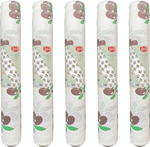 Zeytin Desenli Tek Kullanımlık Laminelli Kağıt Masa Örtüsü - 100x150 Cm. - 16 Yaprak 5 Rulo