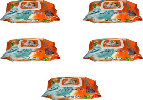 Islak Havlu Mendil - Alkolsüz - pH Dengelenmiş - Çiçeksi Kokular - 90 Adetlik 5 Paket