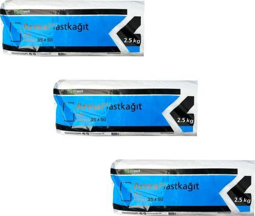 Plastik Kağıt Düz Tabaka Şeffaf Poşet Naylon - 35 x 50 Cm. - 2.5 Kg.lık 3 Paket