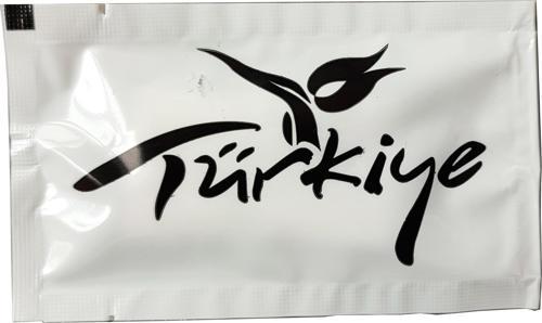 Tek Kullanımlık Otel Islak Mendil Paket / 6x10 Cm. / Türkiye Yazılı Baskılı Poşet / 100 Adetlik Paket