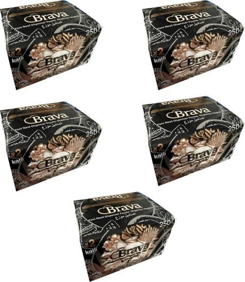 Masaüstü Tek Çek Çek Kağıt Dispenser Peçete - 2 Kat - 250 Adetlik 5 Paket
