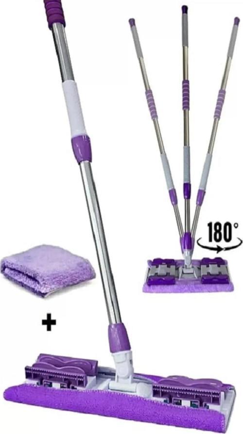 Teleskopik Uzatılabilir Tablet Palet Sihirli Mikrofiber Bezli Mop Paspas Seti Takımı - 1 Adet